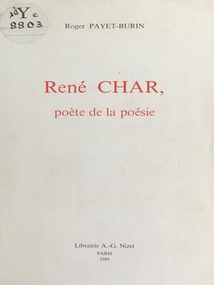 cover image of René Char
